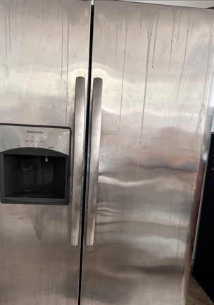 Before – Stainless steel fridge
